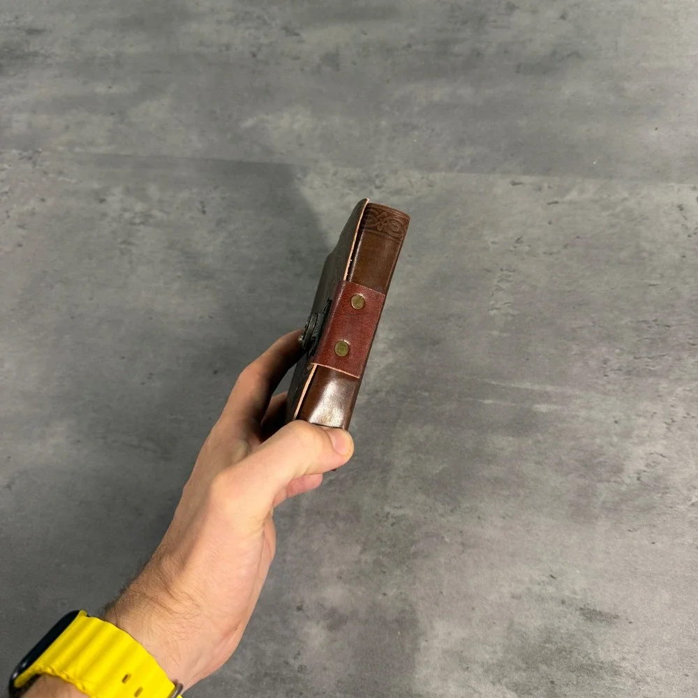Denver Leather Journal Unisex Small Brown Tree of Life Clasp Diary Notebook